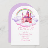 PRINCESS ANNIVERSAIRE INVITATION (Devant / Derrière)