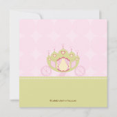Princess Anniversaire Invitation Cute Carrie (Dos)