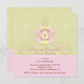 Princess Anniversaire Invitation Cute Carrie (Devant / Derrière)