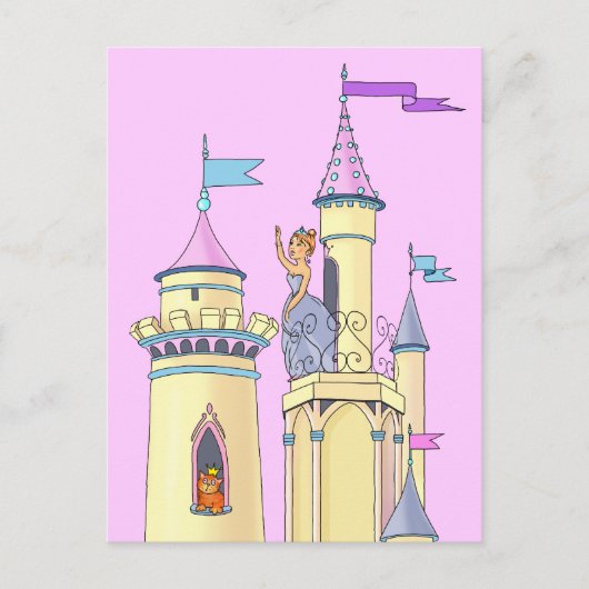Princess at Fairy Tale Castle - Briefkaart (Voorkant)