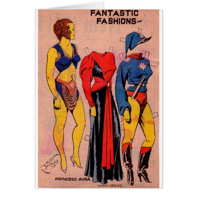 Princess Aura-papierpoppen van 1930 Flash Gordon (Voorkant)