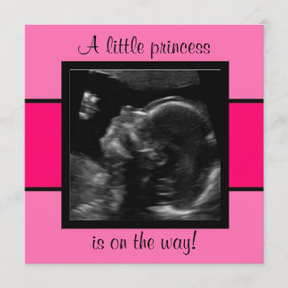 Princess Baby Gepersonaliseerd echografiefotomplat Kaart
