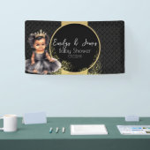 Princess Baby Gold Zwart Baby shower Spandoek (Beurs)