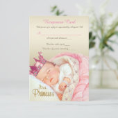  Princess Baby Meisje Douche RSVP (Staand voorkant)
