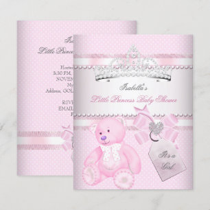 Princess  Baby shower Cute Girl Tiara Beer Kaart