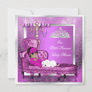 Princess Baby shower Girl Pink Cute Baby Girl Kaart