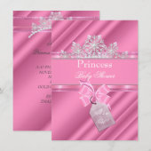 Princess Baby shower Girl Pink "Het is een meisje" Kaart (Voorkant / Achterkant)