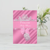 Princess Baby shower Girl Pink "Het is een meisje" Kaart (Staand voorkant)