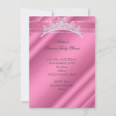 Princess Baby shower Girl Pink "Het is een meisje" Kaart (Achterkant)