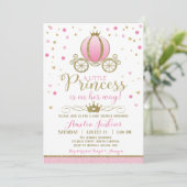 Princess Baby shower Invitation Kaart (Staand voorkant)