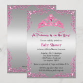 Princess Baby shower Invitation Kaart (Voorkant / Achterkant)
