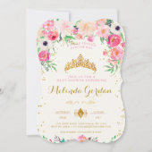 Princess Baby shower Invitation Kaart (Voorkant)