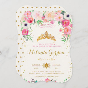 Princess Baby shower Invitation Kaart