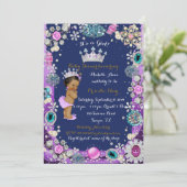 Princess Baby shower Invitation, Little Princess. Kaart (Staand voorkant)