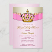 Princess Baby shower Kaart (Voorkant / Achterkant)