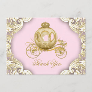 Princess Baby shower Merci Cartes