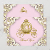 Princess Baby shower Merci Cartes (Devant / Derrière)