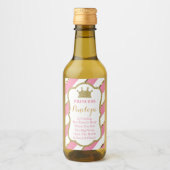 Princess Baby shower Mini Étiquette bouteille à vi (Devant)