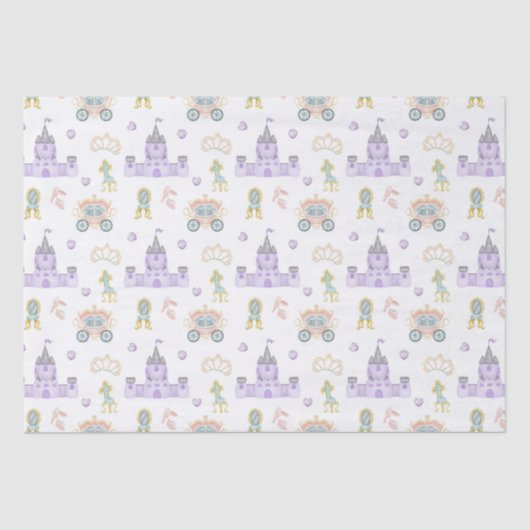 Princess Baby shower Pattern Tissuepapier (Voorkant)