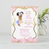 Princess baby shower-uitnodiging kaart (Staand voorkant)