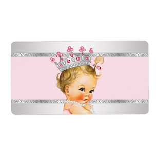 Princess Baby Shower Waterfles Etiket
