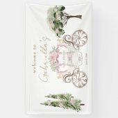 Princess Baby shower Wit Welkom Spandoek (Verticaal)