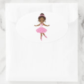 Princess Ballerina Ovale Sticker (Tas)