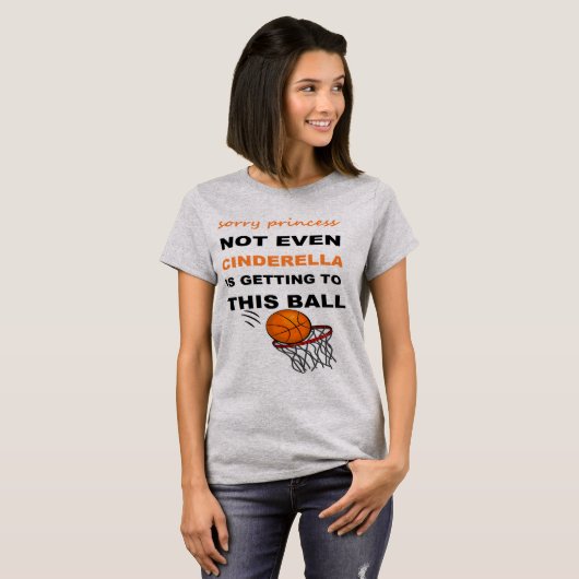 Princess basketball t-shirt (Voorkant volledig)