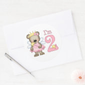 Princess Beer 2e verjaardag Classic Round Sticker (Envelop)