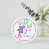 Princess Beer 2e verjaardag Custom Invitation Kaart (Staand voorkant)