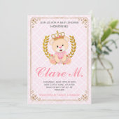 Princess Beer Baby shower Uitnodiging (Staand voorkant)