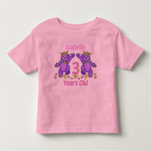 Princess Beren 3rd Birthday Custom Name Kinder Shirts