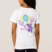 Princess Beren 6th Birthday Custom Name T-shirt (Achterkant)