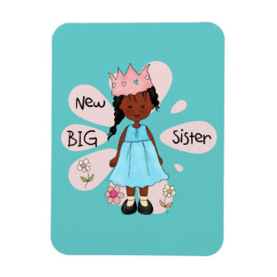 Princess Big Sister African American Magneet