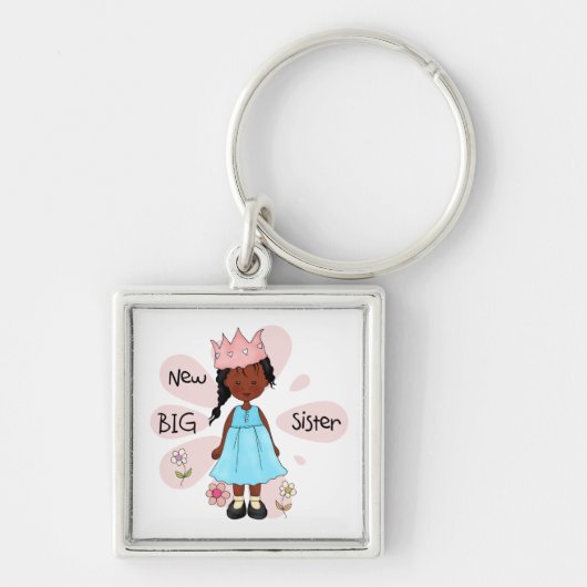Princess Big Sister African American Sleutelhanger (Voorkant)
