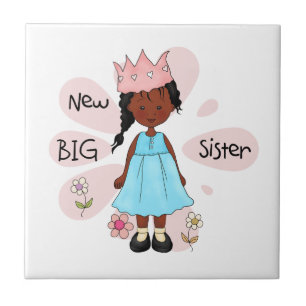 Princess Big Sister African American Tegeltje