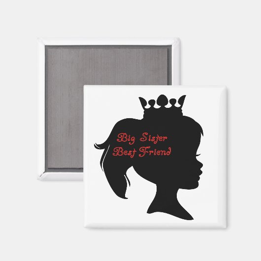 Princess Big Sister Best Friend Magneet (Voorkant / Achterkant)