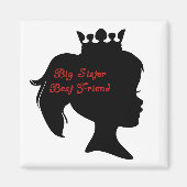 Princess Big Sister Best Friend Magneet (Voorkant)