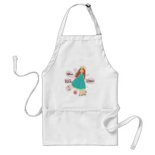 Princess Big Sister Brown Hair Standaard Schort