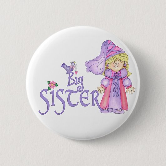 Princess Big Sister Ronde Button 5,7 Cm (Voorkant)