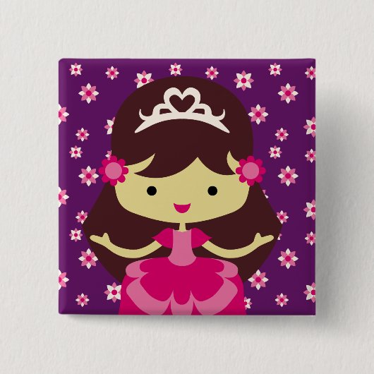 Princess Birthday Button (Voorkant)