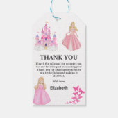 Princess Birthday Cadeaulabel (Achterkant)
