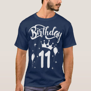 Princess Birthday Girl 11-jarige hoogstaande prins T-shirt