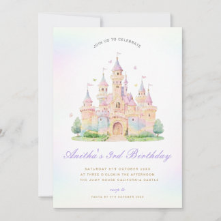 Princess Birthday Invitation, Magic Castle Party I Kaart