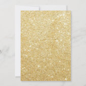 Princess Birthday Invitation Pink & Gold Kaart (Achterkant)