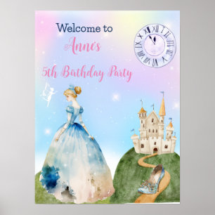Princess Birthday Kids Welcome Poster