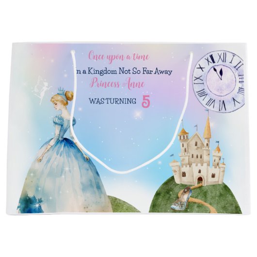 Princess Birthday Kinder Groot Cadeauzakje (Voorkant)