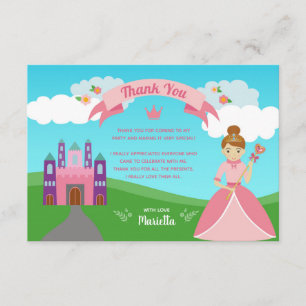 Princess Birthday Party - Hartelijk dank - Kaart