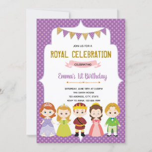 Princess Birthday Party Invitation card Kaart