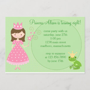 Princess Birthday Party Invitation Kaart